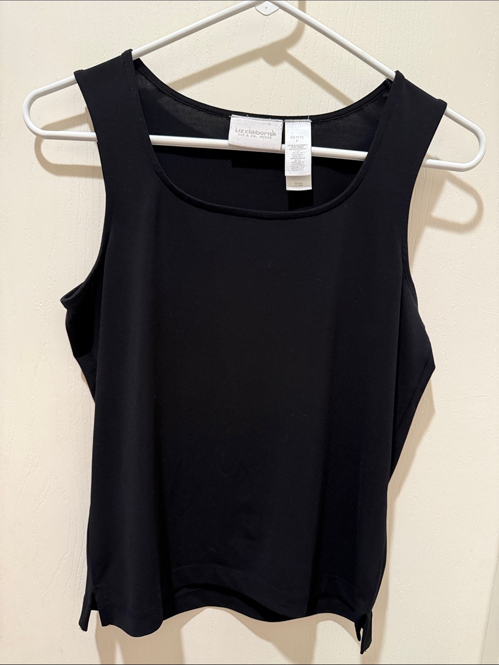 Liz Claiborne Black Scoop Neck Tank Top